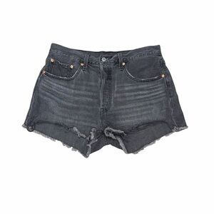 Levi's Premium 501 Original High Rise Cutoff Denim Shorts | Black | Size 31